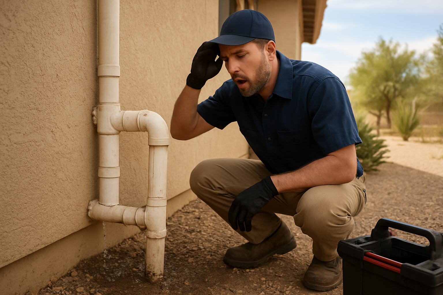 Local plumbing service equipment and technician